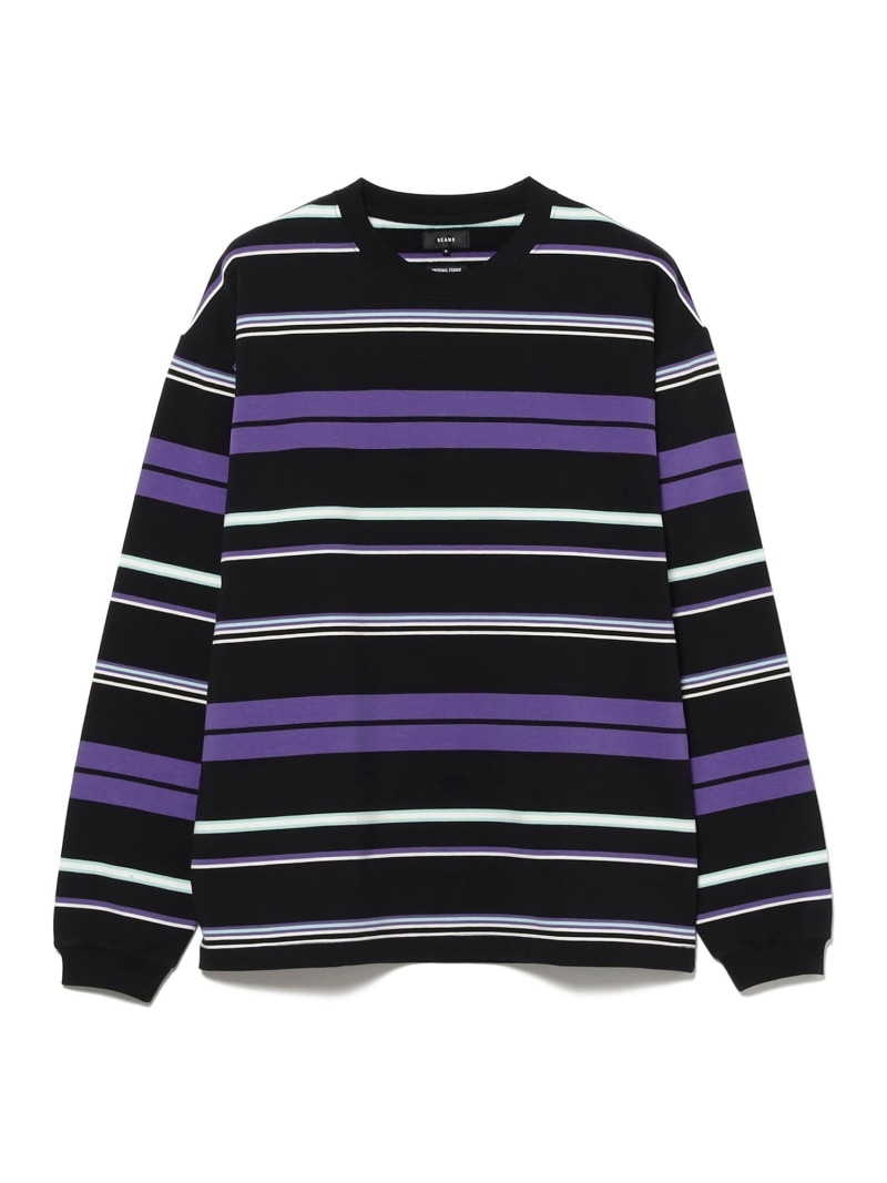 BEAMS 【ワイドフィット】マルチボーダー クルーネック スウェット ビームス メン トップス カットソー・Tシャツ ブラック グレー ブラウン【送料無料】