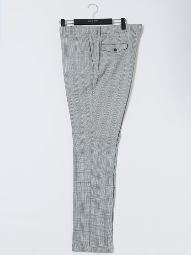 GRAND-BACK 【大きいサイズ】グランバック/GRAND-BACK クロスストレッチ トラウザーパンツ グレンチェック タカキュー パンツ チノパンツ【送料無料】