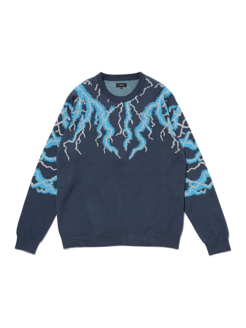 【SALE／30%OFF】BEAMS 12ゲージ サンダー クルーネック ニット ビームス メン トップス ニット ネイビー ブラック【RBA_E】【送料無料】