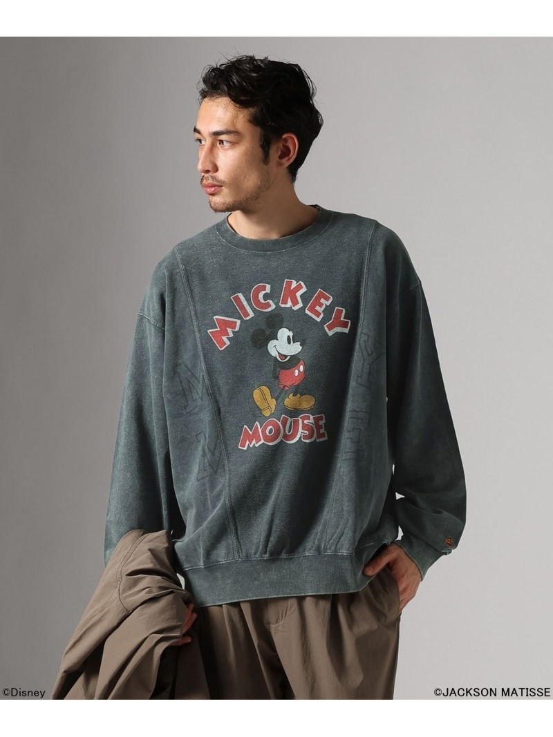 BAYFLOW 【JACKSON MATISSE/BAYFLOW】「ミッキーマウス」デザインリメイクプルオーバー ベイフロー トップス カットソー・Tシャツ グレー【送料無料】 7,992円