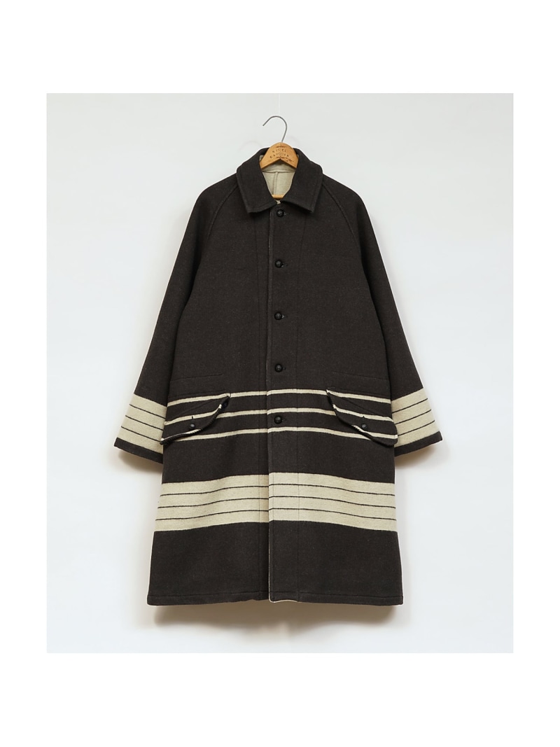 【SALE／30%OFF】Nigel Cabourn MAN / マウンテニアブランケットコート ナイジェル・ケーボン ジャケット・アウター ステンカラーコート ホワイト グレー【RBA_E】【送料無料】