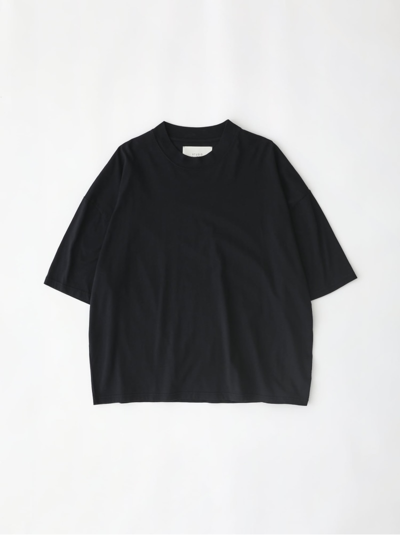 STUDIO NICHOLSON PIU LOGO T-SHIRT スタジオニコルソン トップス カットソー・Tシャツ ネイビー ホワイト グレー ブラック【送料無料】