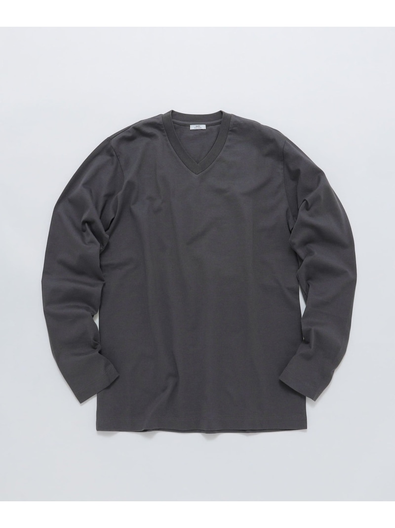 Ships Ships 防臭 コットン 抗菌 Nano Fine R ハイゲージ Vネック ロンt Tシャツ ロングスリーブ