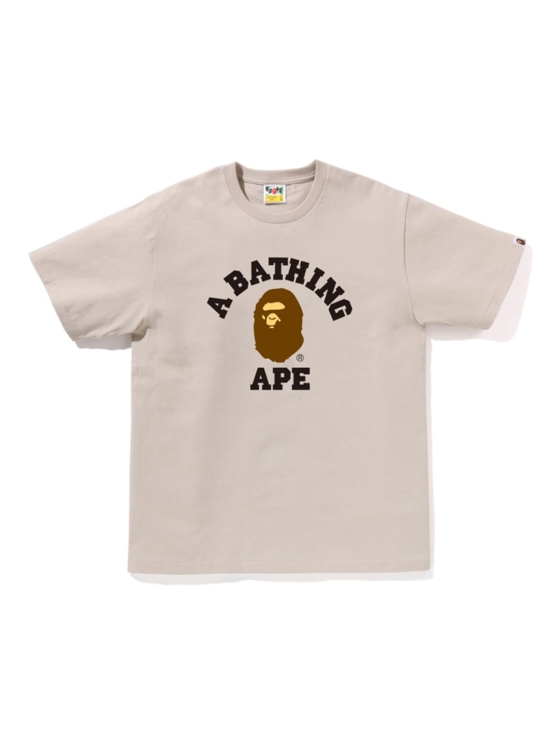 A BATHING APE COLLEGE TEE ア ベイシング エイプ トップス カットソー・Tシャツ ホワイト ピンク ベージュ イエロー ブルー ネイビー グレー ブラック【送料無料】