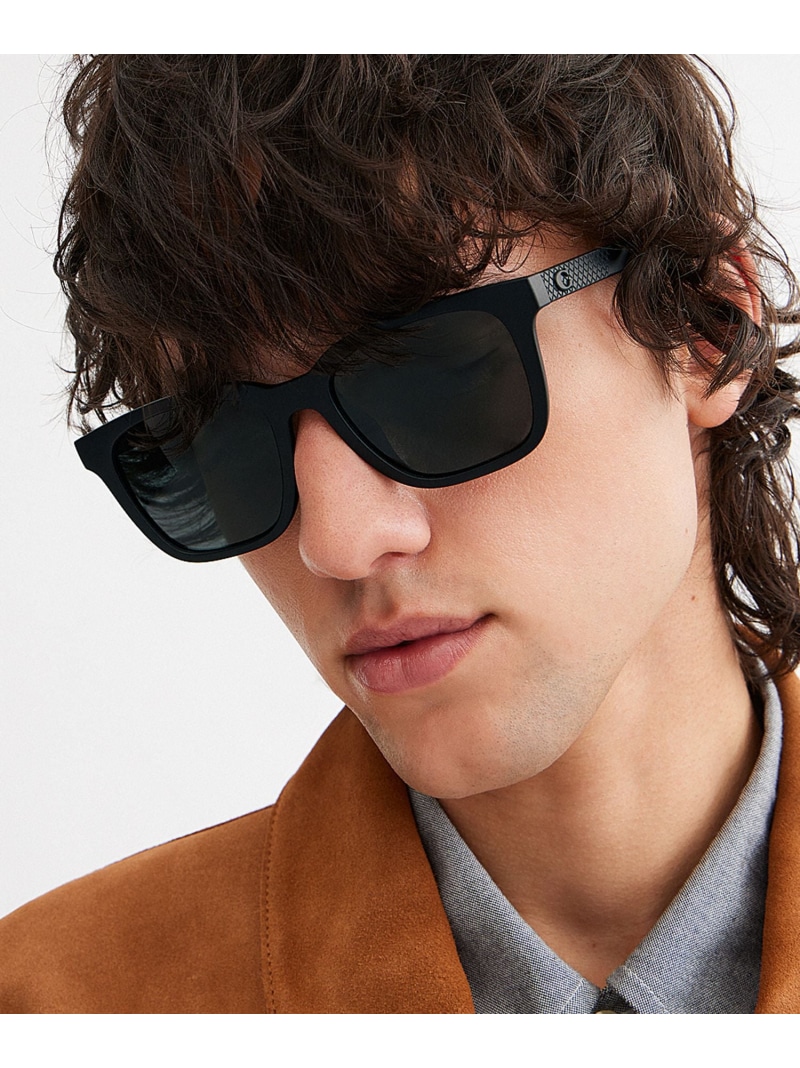 COACH 【公式】C ハードウェア テクスチャード テンプル スクエア サングラス コーチ ファッション雑貨 サングラス ブラック【送料無料】