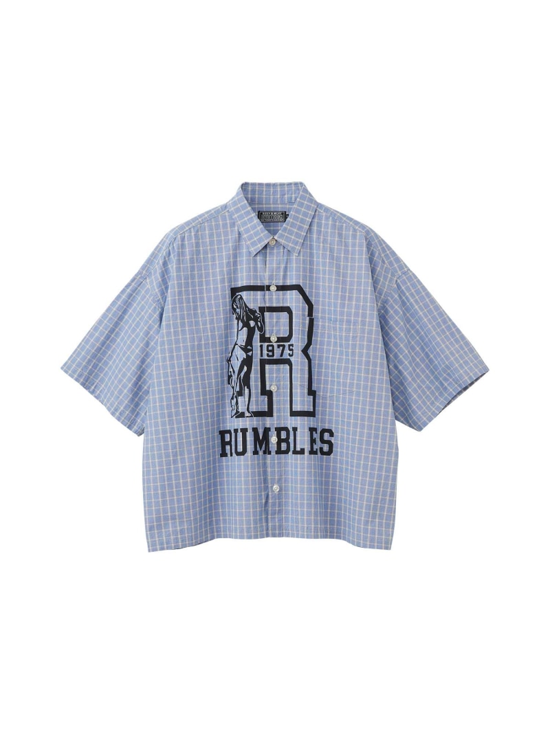 【美品】HYSTERIC GLAMOUR 半袖シャツ 刺繍 ストライプ ネイビー HYSTERIC GLAMOUR - VIXEN GIRL刺繍 Tシャツ / ネイビー | Tempt