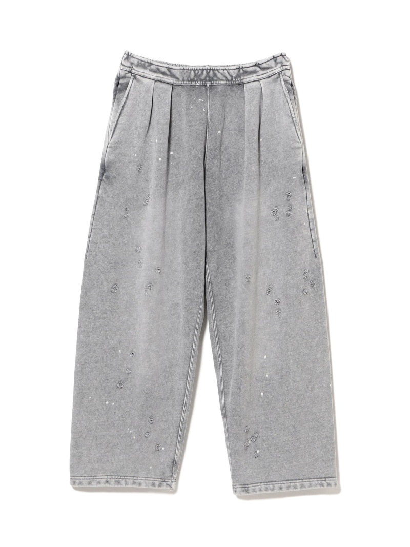 【SALE／40%OFF】BEAMS BEAMS｜Damage Sweat Pants｜メンズ ズボン下 汗水｜広広とした影ぼうし｜不都合産業 ブリーチ産業｜ヘビーウェイト 裏毛原料品｜安全対策衣嚢付｜セットアップ能力のある｜春夏 ビームス メン ズボン下 余分の物のズボン下 ブラッ【RBA_E】【貨物輸送無料】
