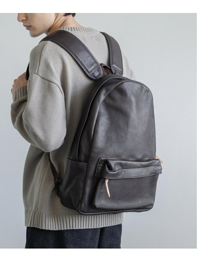 Butler Verner Sails 日本製/国産 シュリンクレザーリュック ロッキーモンロー バッグ リュック・バックパック ブラウン ブラック【送料無料】