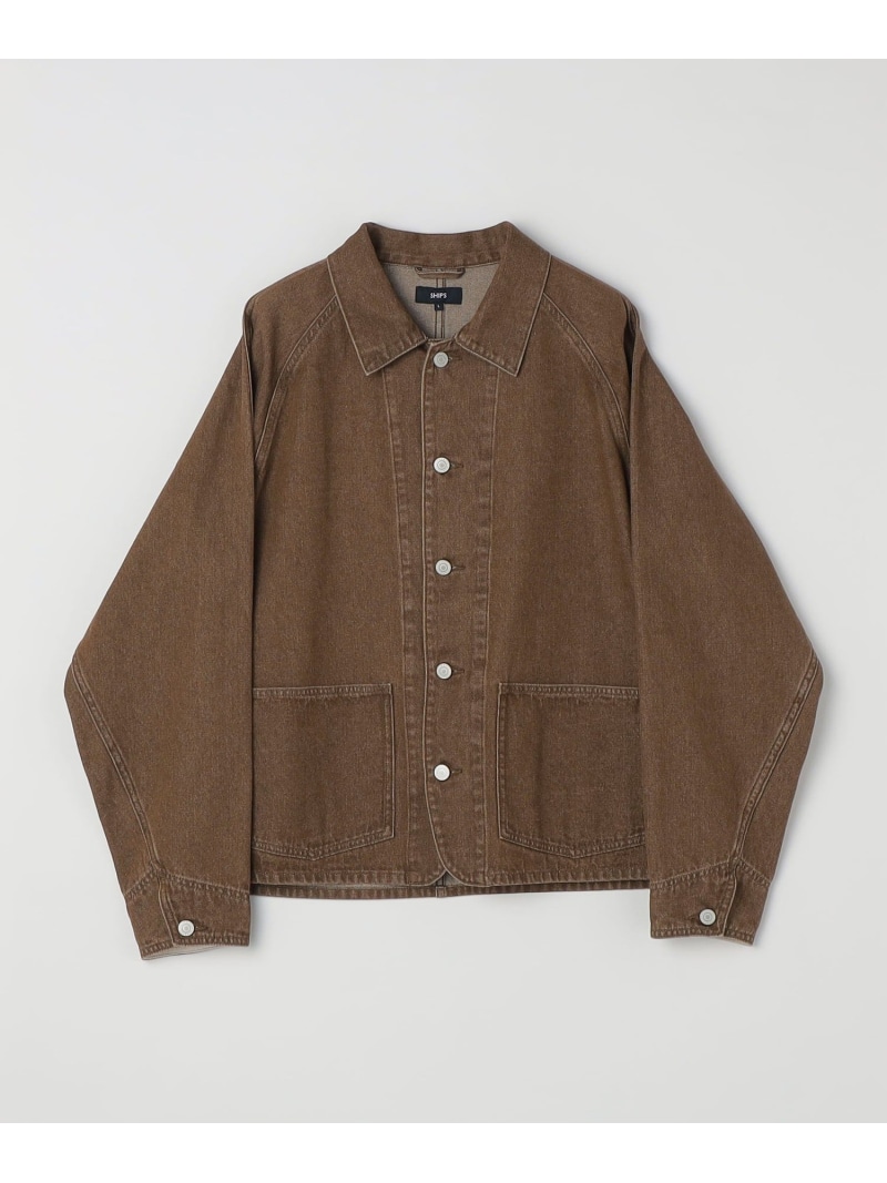 【SALE／45%OFF】SHIPS MEN SHIPS: カラーデニム チョアジャケット シップス ジャケット・アウター カバーオール・ワークジャケット ベージュ ブラウン【RBA_E】【送料無料】｜ Fashion Men