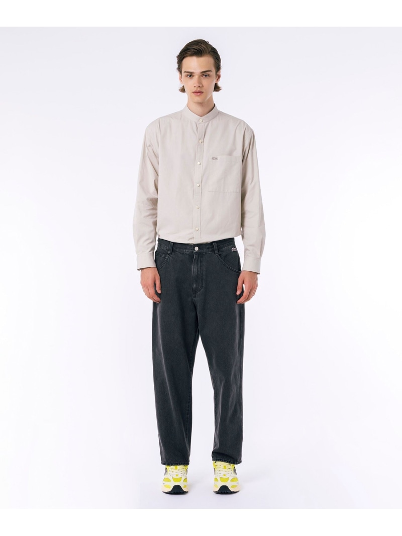【SALE／40%OFF】LACOSTE ワイドデニムパンツ ラコステ パンツ ジーンズ・デニムパンツ ブルー ブラック【RBA_E】【送料無料】