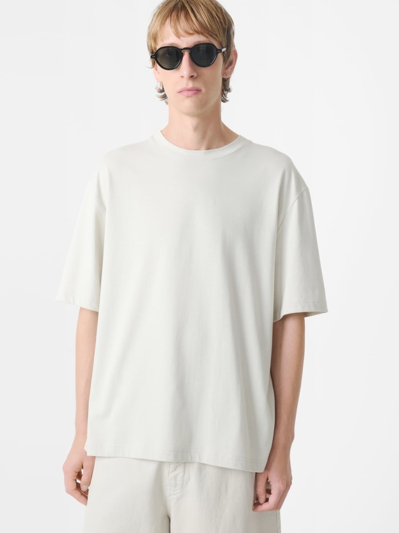 STUDIO NICHOLSON LAY T-SHIRT スタジオニコルソン トップス カットソー・Tシャツ ホワイト ブラック【送料無料】 15,048円