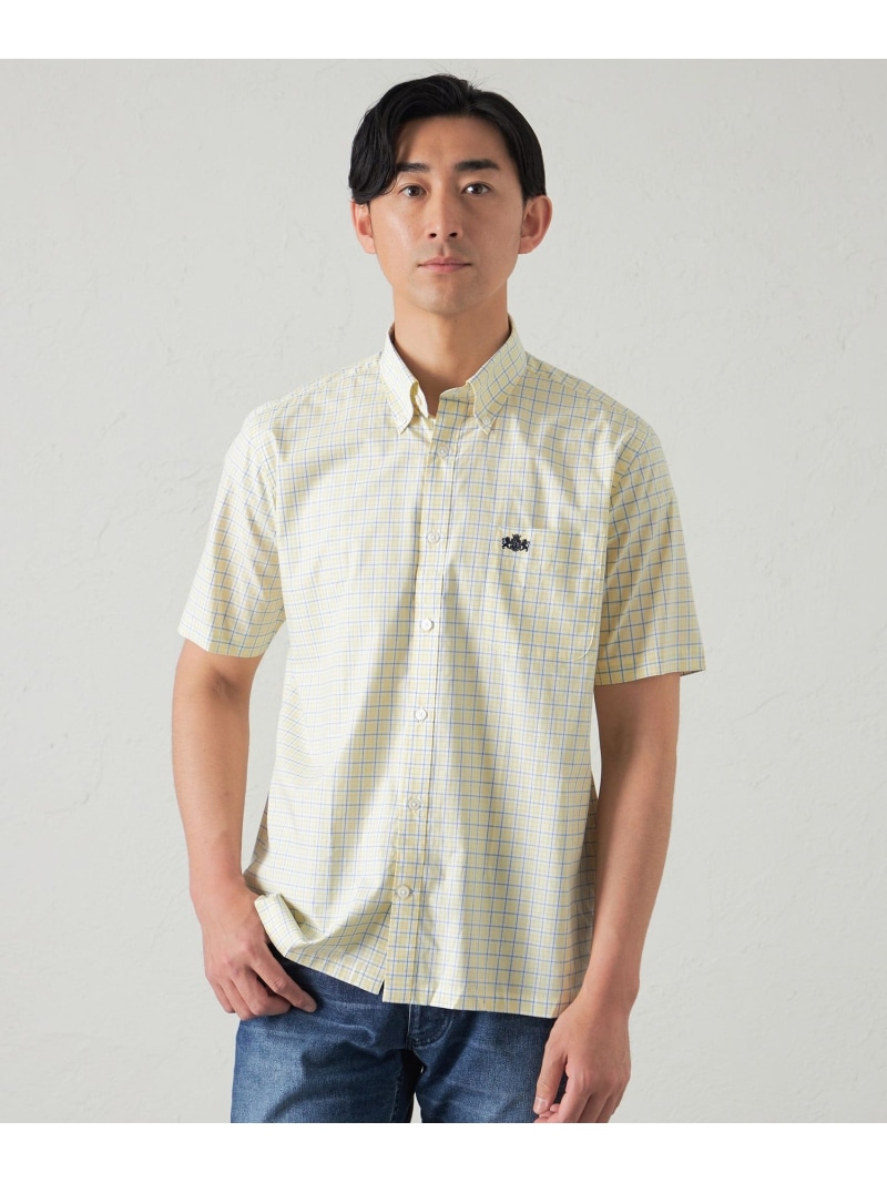 【SALE／35%OFF】BAKER STREET ペールトーンチェックシャツ ベイ鉄道車両・表どおり トップス プルオーバー・トップ 黄色 青色 パープル【RBA_E】【貨物輸送無料】