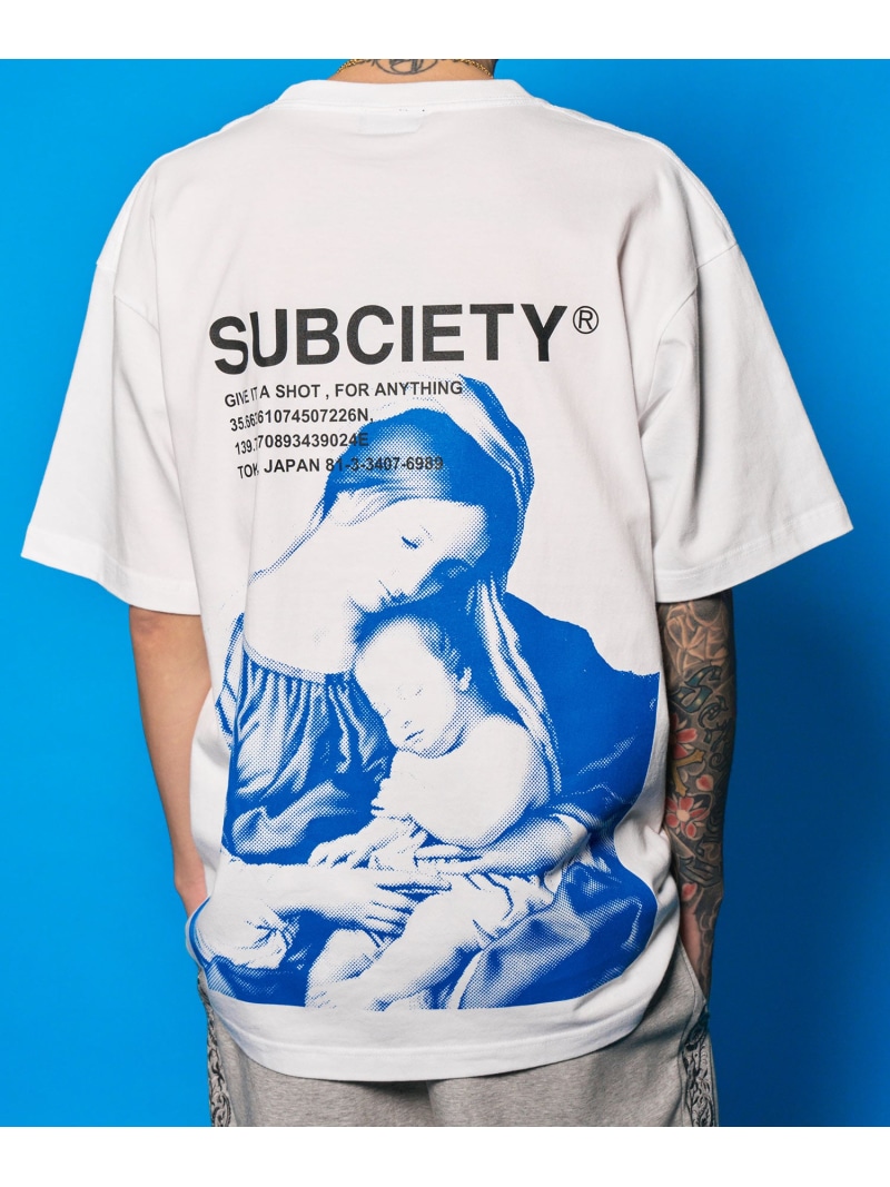 Subciety Rest tee サブサエティ トップス カットソー・Tシャツ ホワイト ブラック【先行予約】*【送料無料】