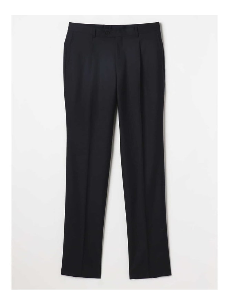 Aquascutum MEN 【セットアップ対応】S140's Navy Trousers アクアスキュータム パンツ スラックス・ドレスパンツ ネイビー【送料無料】| Fashion Men