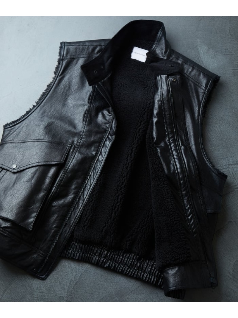 楽天市場】【SALE／75%OFF】FREAK'S STORE フェイクレザー ボアベスト