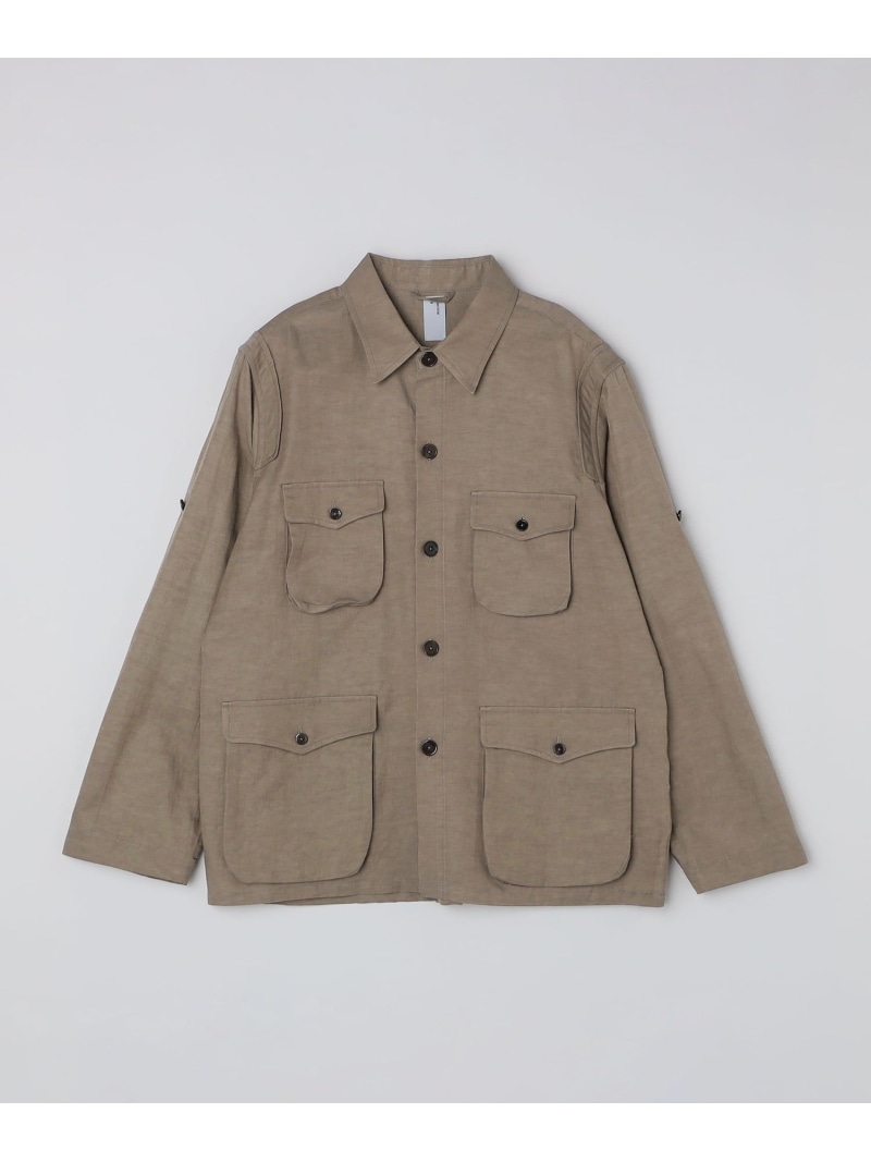 【SALE／30%OFF】SHIPS MEN benine9: VINTAGEFINISHED COTTON CUPRA SAFARI JACKET シップス ジャケット・アウター ブルゾン・ジャンパー ベージュ【RBA_E】【送料無料】