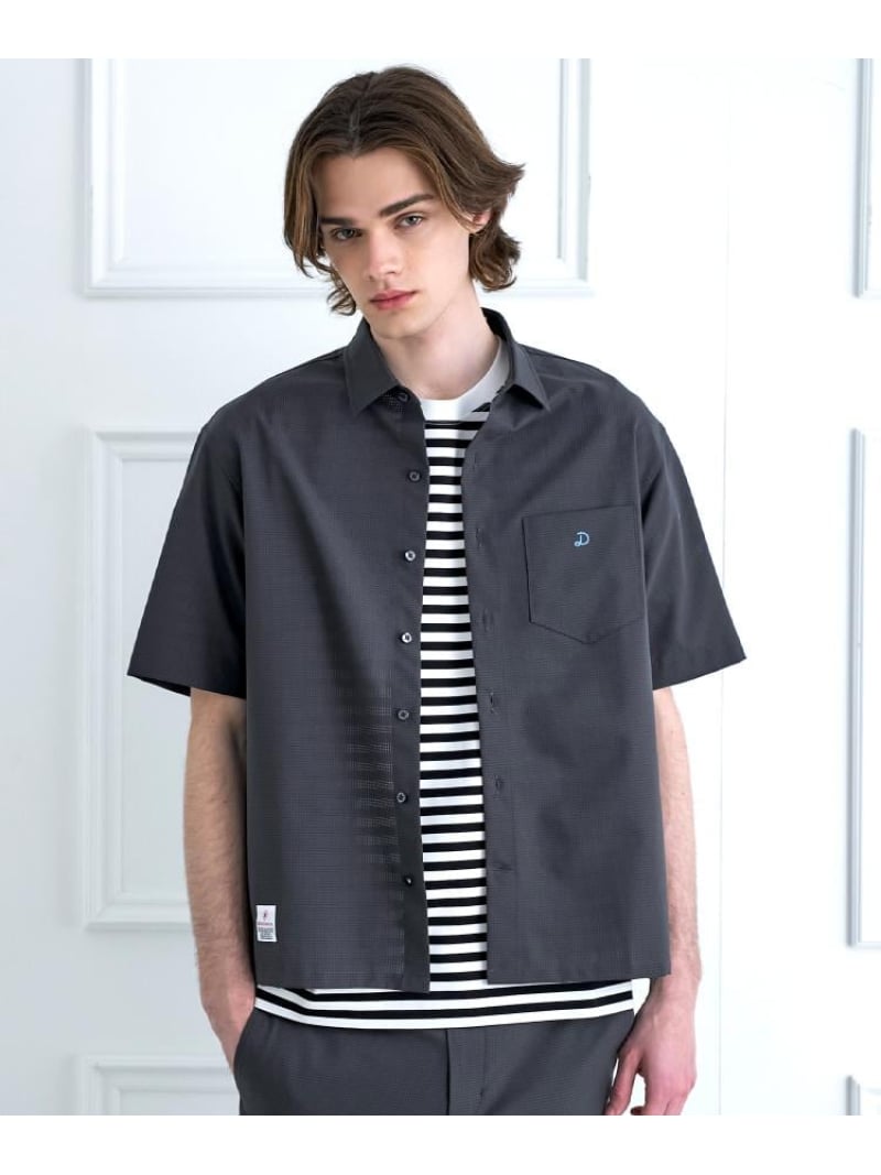 DRESSTERIOR 【セットアップ可/速乾/防しわ】COOL DOTS ショートスリーブシャツ ドレステリア トップス シャツ・ブラウス グレー ブラック ネイビー【送料無料】｜ Fashion Men
