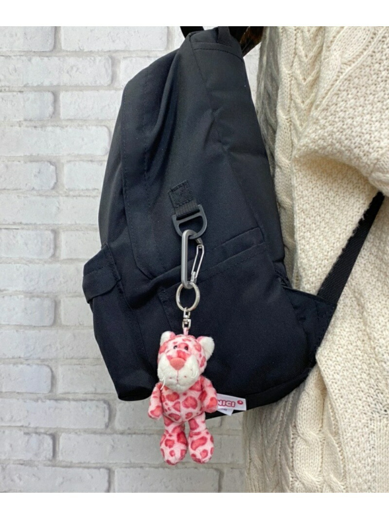 Nici キーリング アントレスクエア ピンク 10cm レパード