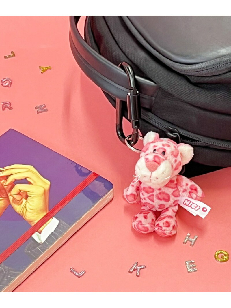 Nici キーリング アントレスクエア ピンク 10cm レパード
