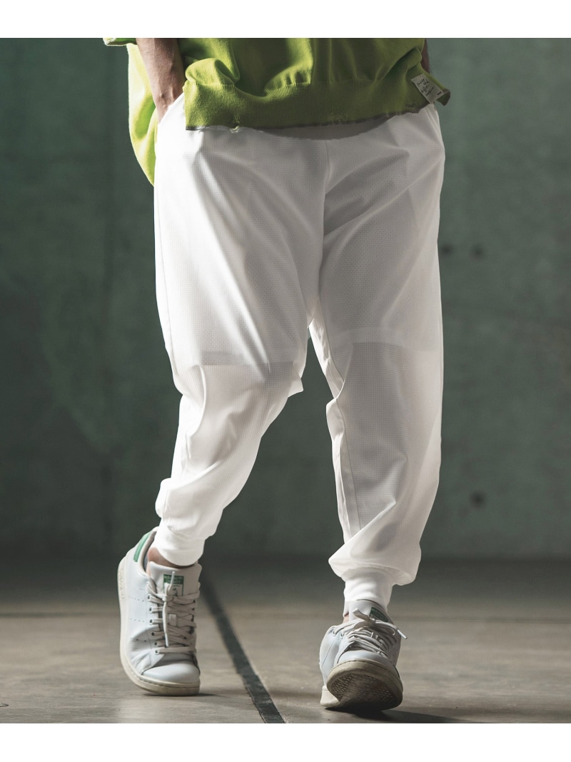 GLIMCLAP mp12253- Mesh fabric Jogger Pants ジョガーパンツ カンビオ パンツ その他のパンツ カーキグリーン ブラック ホワイト【送料無料】