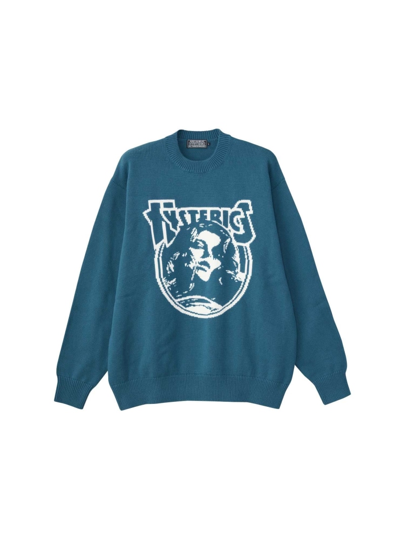 HYSTERIC GLAMOUR セーター Harley of Scotland/HYS LOGOジャカード ノルディックセーター