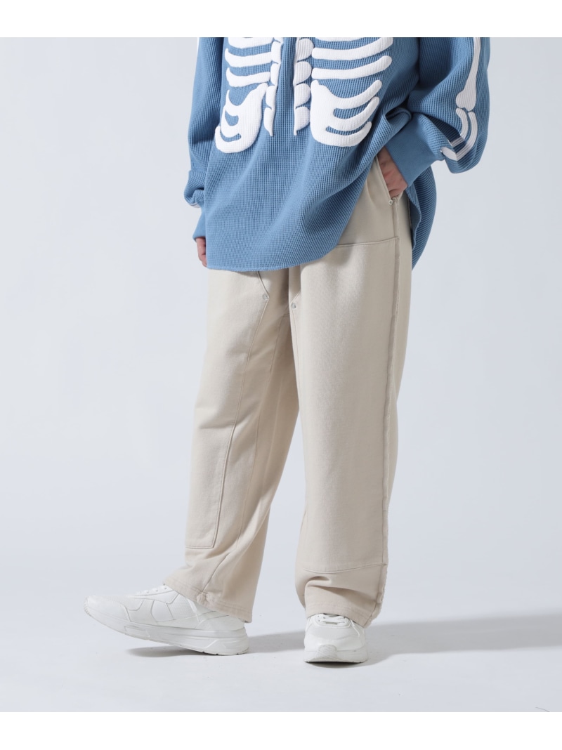 B'2nd RENOVA/レノバ DOUBLE KNEE SWEAT PANTS ダブルニー スウェットパンツ ビーセカンド パンツ その他のパンツ ブラック グレー ベージュ【送料無料】