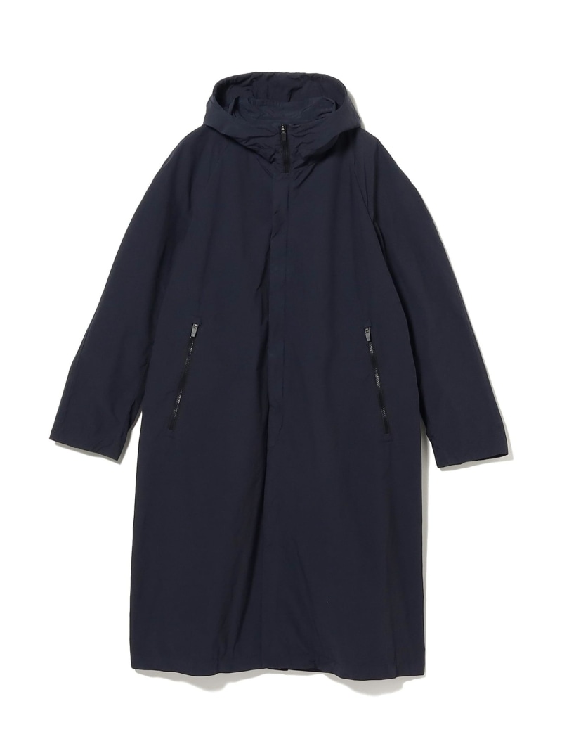 【SALE／30%OFF】International Gallery BEAMS QUATTROCCHI / ガーメントダイ フーデッド コート ビームス メン ジャケット・アウター その他のジャケット・アウター ネイビー ブラウン【RBA_E】【送料無料】