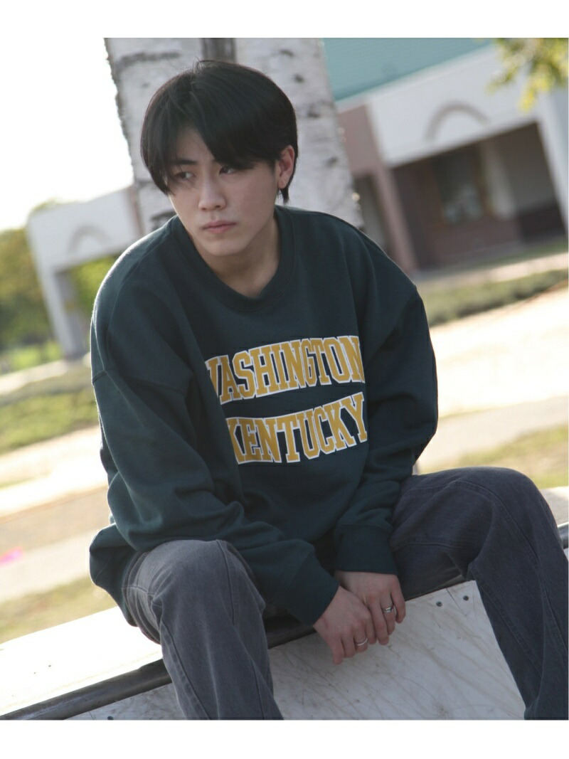 Zip Five カットソー ジップファイブ 裏起毛ビックカレッジロゴスウェット