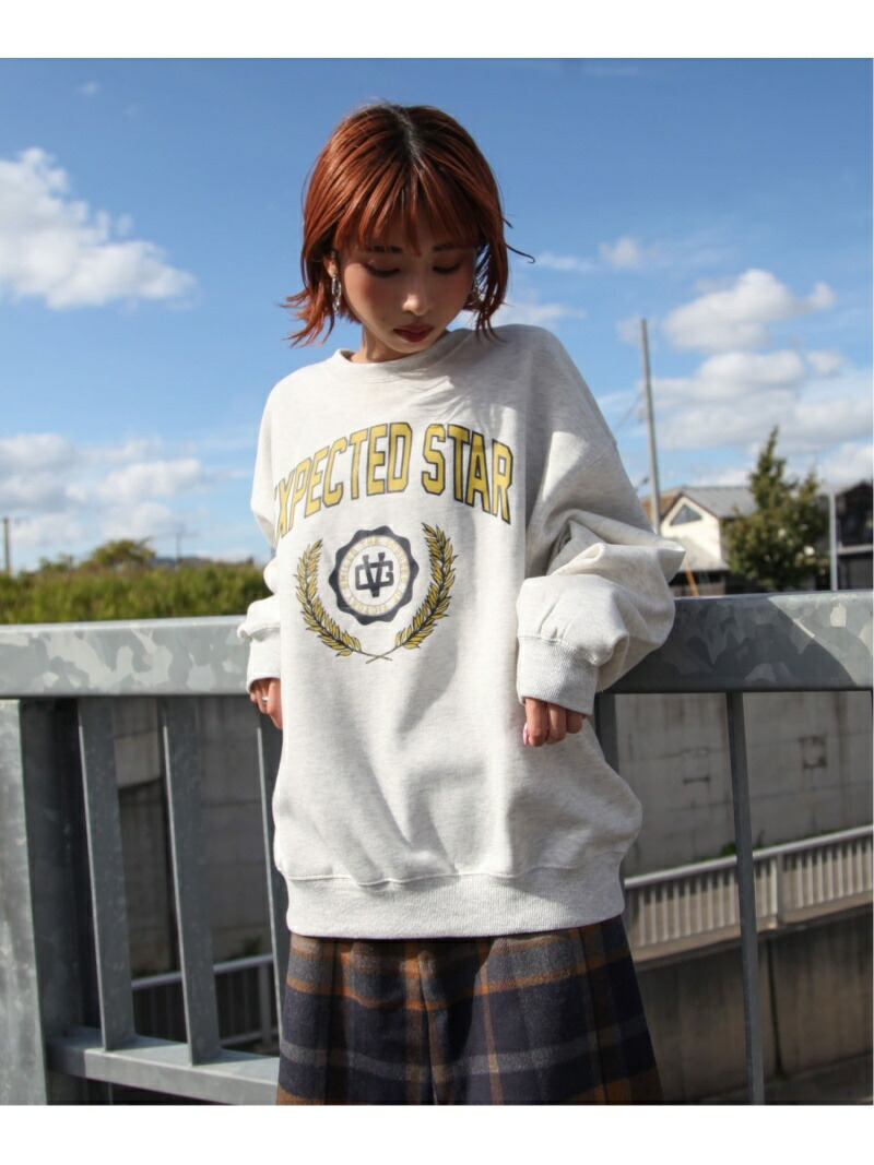 Zip Five カットソー ジップファイブ 裏起毛ビックカレッジロゴスウェット