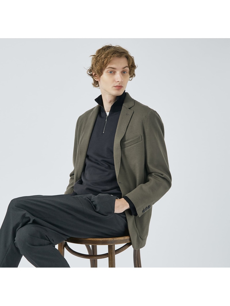 【SALE／50%OFF】DESIGNWORKS 断ち切り縫製 ウールジャケット デザインワークス ジャケット・アウター テーラードジャケット・ブレザー ベージュ グレー【RBA_E】【送料無料】