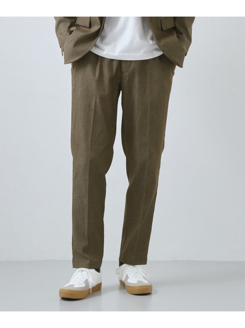 【SALE／10%OFF】THE SHOP TK ライトエバーデニム スラックス 洗濯機OK/ストレッチ/セットアップ可 ザ ショップ ティーケー パンツ ジーンズ・デニムパンツ ネイビー カーキグリーン【RBA_E】【送料無料】