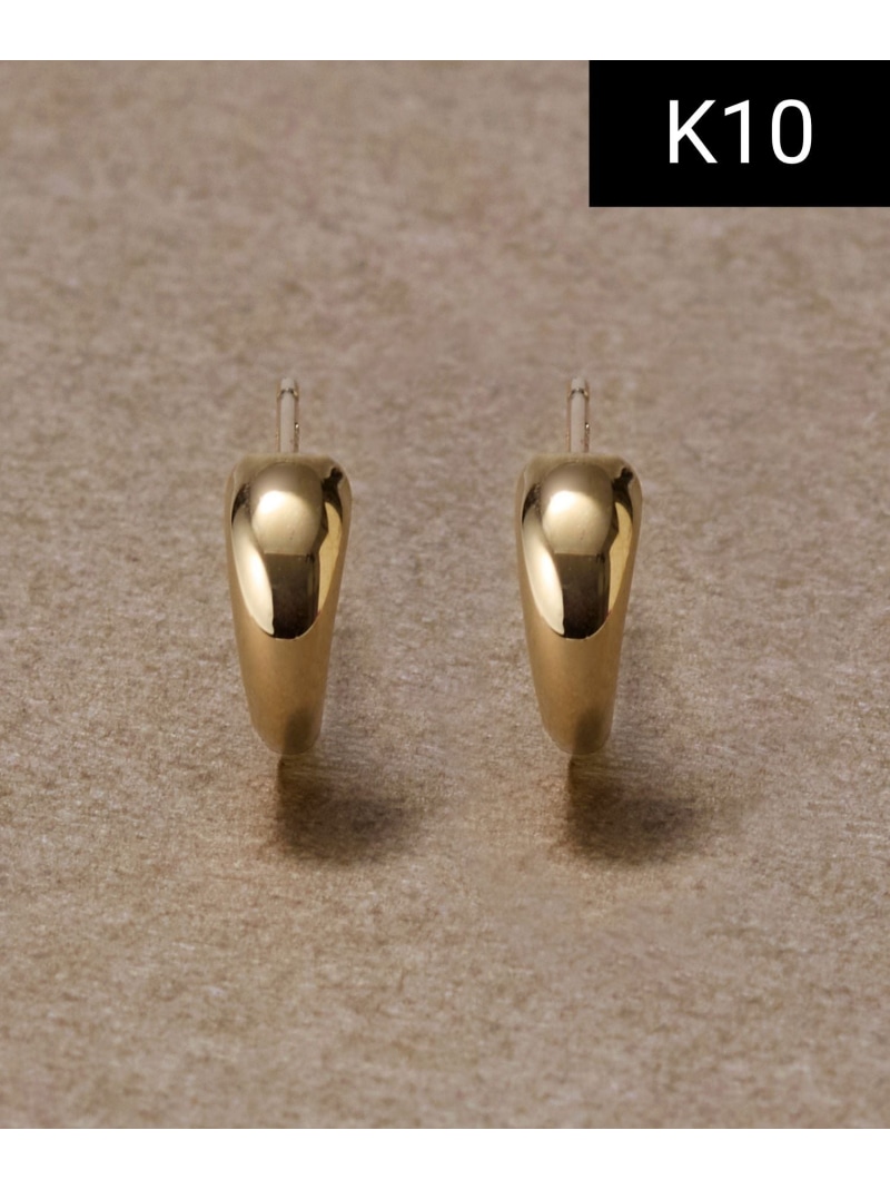 JUPITER 【K10】クレセントフープピアス/ユニ一発やる ジュエルアディクト 付属品・ウオッチ ピアス ゴールド【此れから取っておく】*【貨物輸送無料】