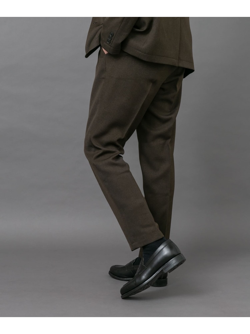 【SALE／40%OFF】URBAN RESEARCH DOORS LIFE STYLE TAILOR ブラッシュドツイルストレッチパンツ アーバンリサーチドアーズ パンツ スラックス・ドレスパンツ グレー カーキグリーン ブラック【RBA_E】【送料無料】