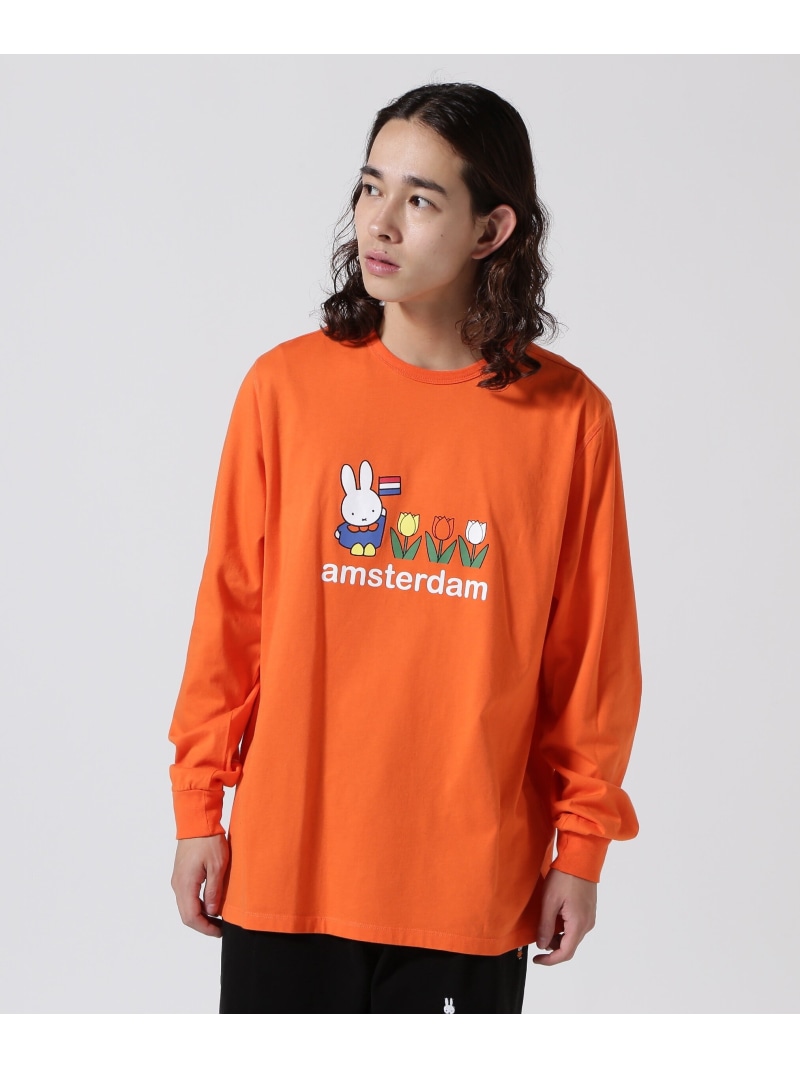 GARDEN TOKYO POP TRADING COMPANY/Pop \u0026 Miffy Amsterdam Longsleeve Tee 苑地 トップス カットソー・プルオーバー 赤いこと【貨物輸送無料】