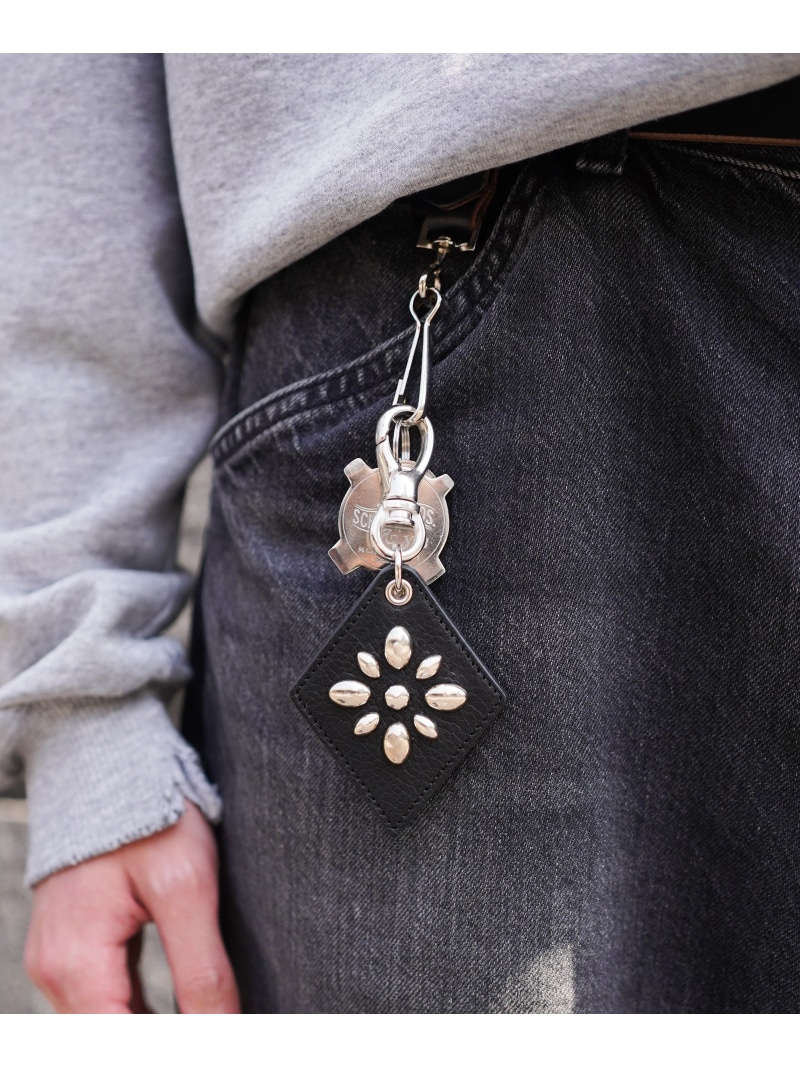 Schott SPURK STUDS KEY HOLDER/スパークスタッズ キーホルダー ショット ファッション雑貨 その他のファッション雑貨 ブラック【送料無料】