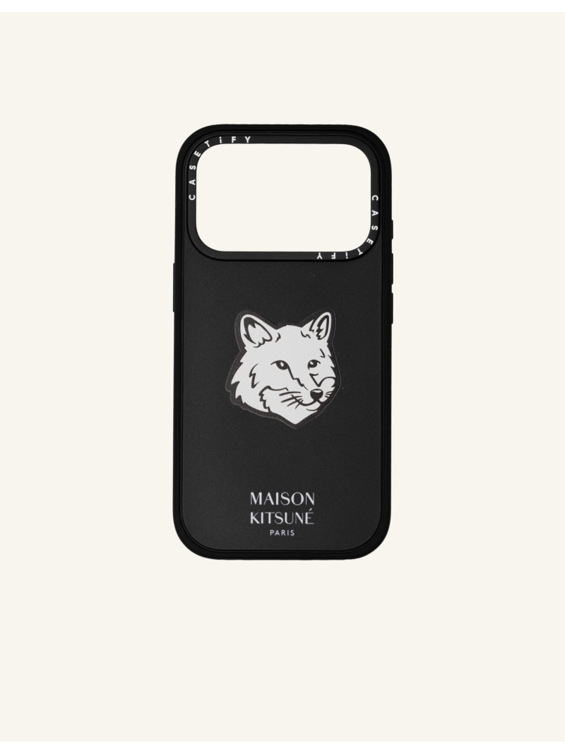 Maison Kitsune MK x CASETiFY FOX HEAD PHONE CASE 棲み家 狐狸 スマホグッズ・オーディオ計器 スマホ・経口避妊薬・パソコン入れもの/押しかぶせる 黒いこと【先んずる取っておく】*【貨物輸送無料】