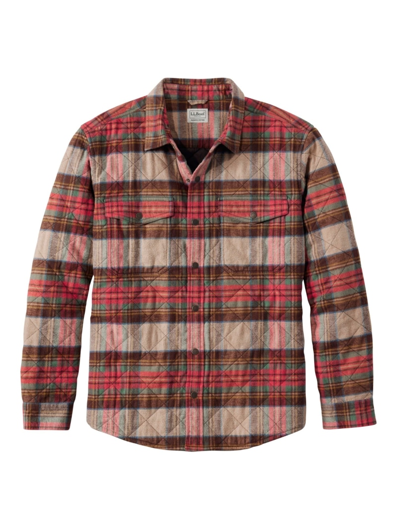 L.L.Bean キルト・スコッチ・プラッド・フランネル・シャツ・ジャック 米国フィット・レギュラー エルエルビーン トップス シャツ・ブラウス ベージュ グレー ブルー【送料無料】