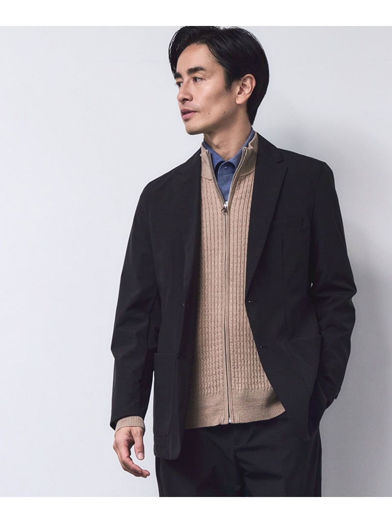JUN STANDARD PICKS スリーレイヤードファブリックジャケット/セットアップ対応 ジュン スタンダード ピックス ジャケット・アウター テーラードジャケット・ブレザー ブラック ブラウン【送料無料】