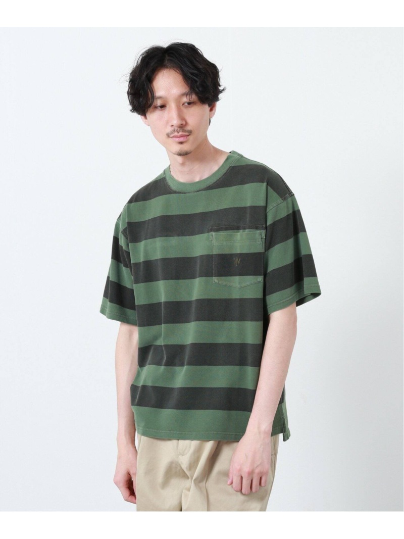 Tシャツ カットソー 国内初の直営店 Liberaiders Standard Journal リベレイダース Overdyed グレー 送料無料 カーキ Tシャツ カットソー スタンダード ジャーナル Tee Striped Abejaruco Com