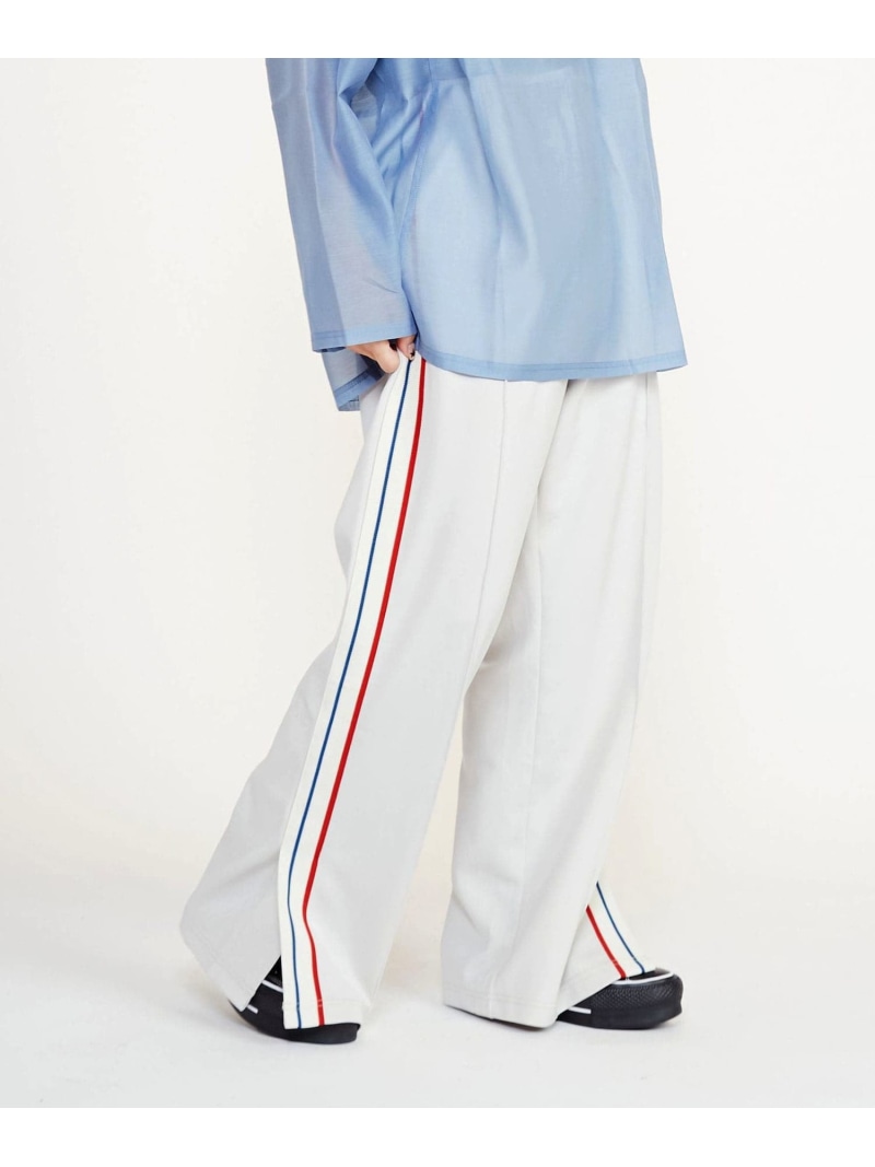 CONVERSE TOKYO SIDE LINE LOOSE TRACK PANTS コンバーストウキョウ パンツ その他のパンツ グレー ブラック グリーン【送料無料】