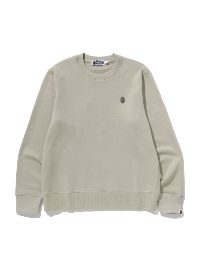 A BATHING APE ONE POINT CREWNECK SWEATSHIRT ア ベイシング エイプ トップス スウェット・トレーナー ブラウン グレー ベージュ ブラック【送料無料】