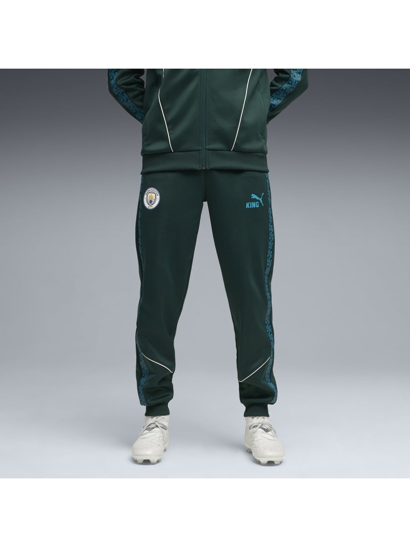 PUMA メンズ マンチェスターシティ FC キング アンセム パンツ MCFC KING Anthem Pant プーマ パンツ ジャージ・スウェットパンツ グリーン【送料無料】