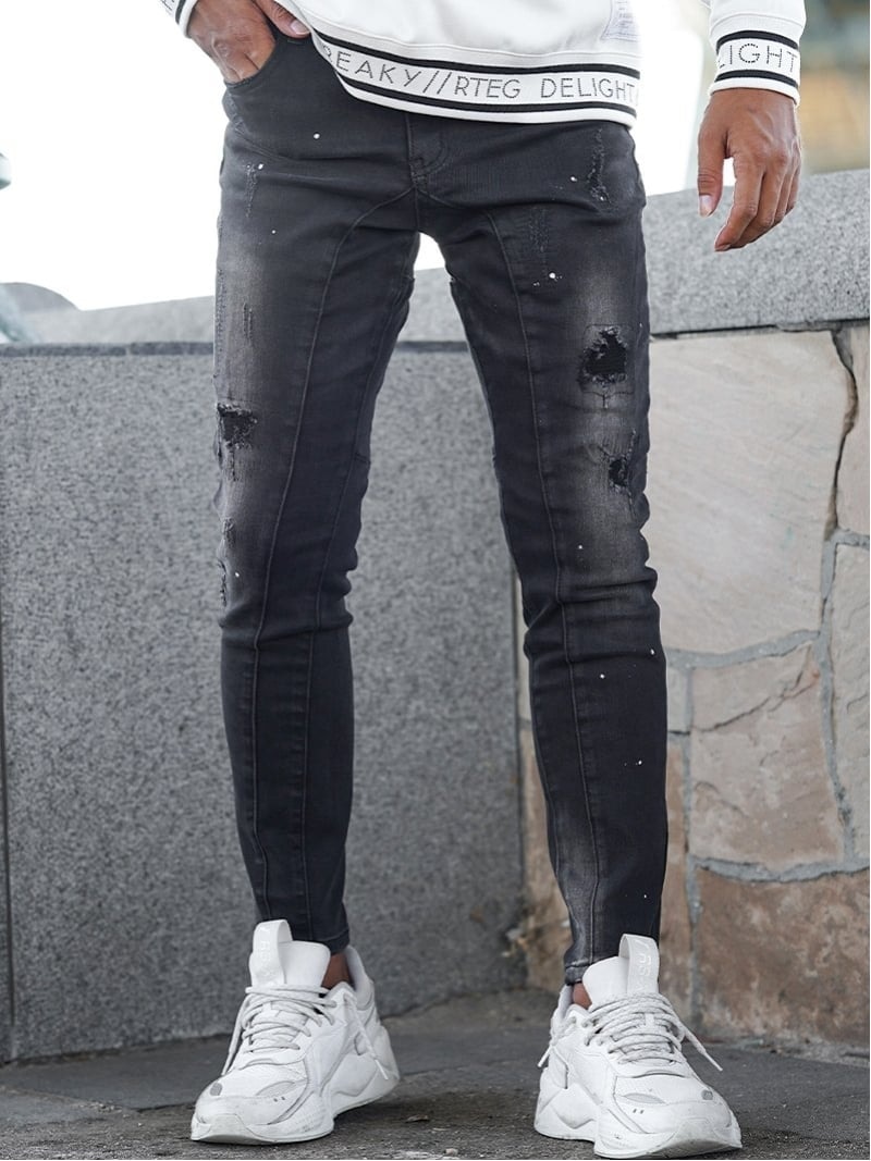 Retro Engine Retro Engine/(M)G/Black Paint Denim PT アダムスジャグラー ズボン下 デニム・ジーンズズボン下 黒いこと【貨物輸送無料】