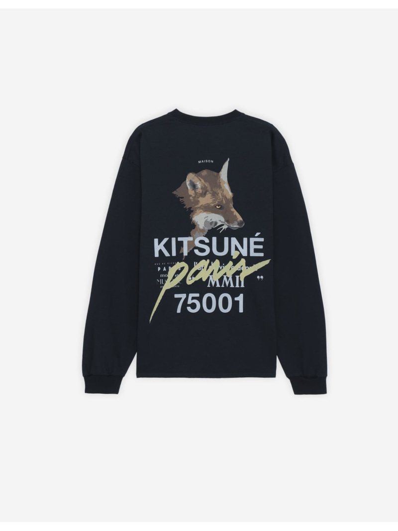Maison Kitsune (M)NEW MMII LS TEE メゾン キツネ トップス カットソー・Tシャツ ホワイト ブラック【送料無料】｜ Fashion Men
