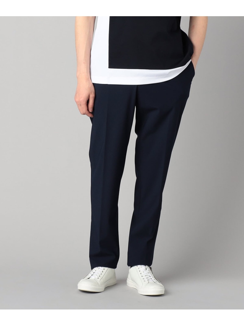 【SALE／10%OFF】COMME CA MEN 【セットアップ対応】福井編み ナイロントリコットジャージー テーパードパンツ コムサメン パンツ スラックス・ドレスパンツ ネイビー グレー【RBA_E】【送料無料】
