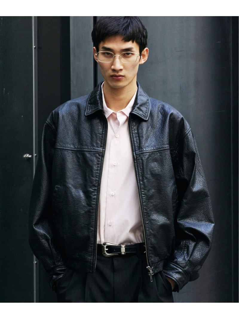 JOURNAL STANDARD バッファロー レザー ウォッシュ ジップ ブルゾン ジャーナル スタンダード ジャケット・アウター ライダースジャケット ブラック【送料無料】