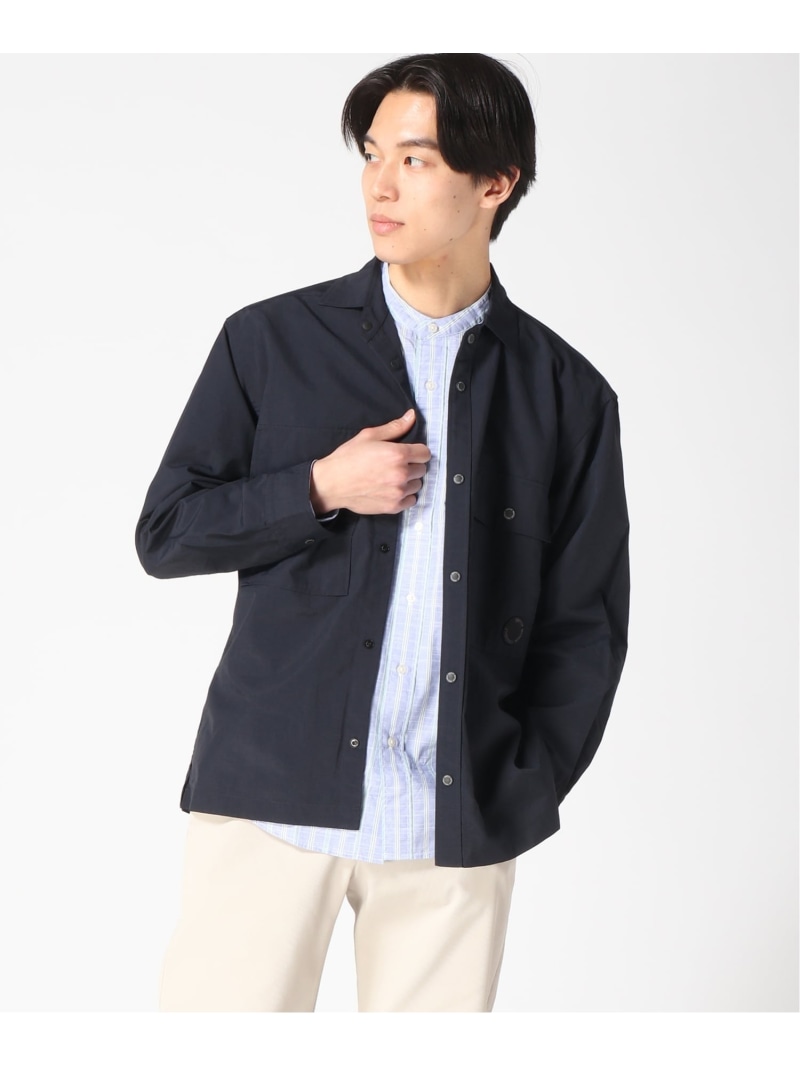 CROCODILE (M)ナイロン CPO シャツジャケット クロコダイル ジャケット・アウター その他のジャケット・アウター ブラック グレー【送料無料】