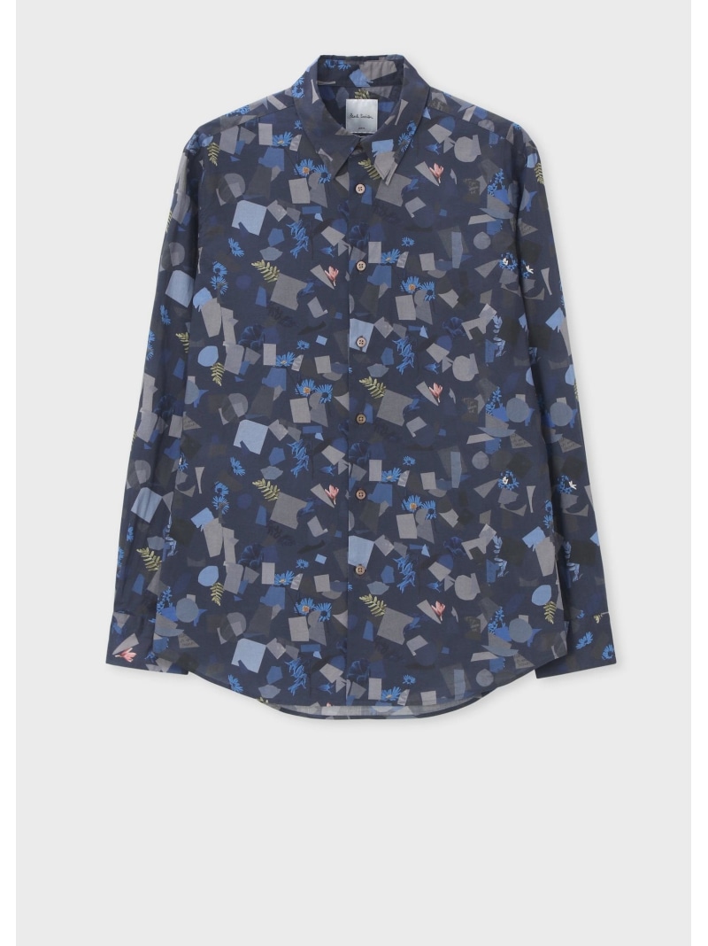 Paul Smith ジオメトリックボタニカル シャツ ポール・スミス トップス シャツ・ブラウス ホワイト ブルー【送料無料】