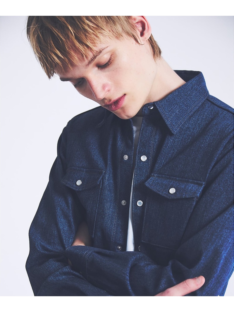 5351POUR LES HOMMES 【セットアップ相応う】長袖 ジーンズプルオーバー ゴーサンゴーイチプールオム トップス プルオーバー・トップ 黒いこと 青色【貨物輸送無料】 メンズファッション-カジュアルシャツ-トップス