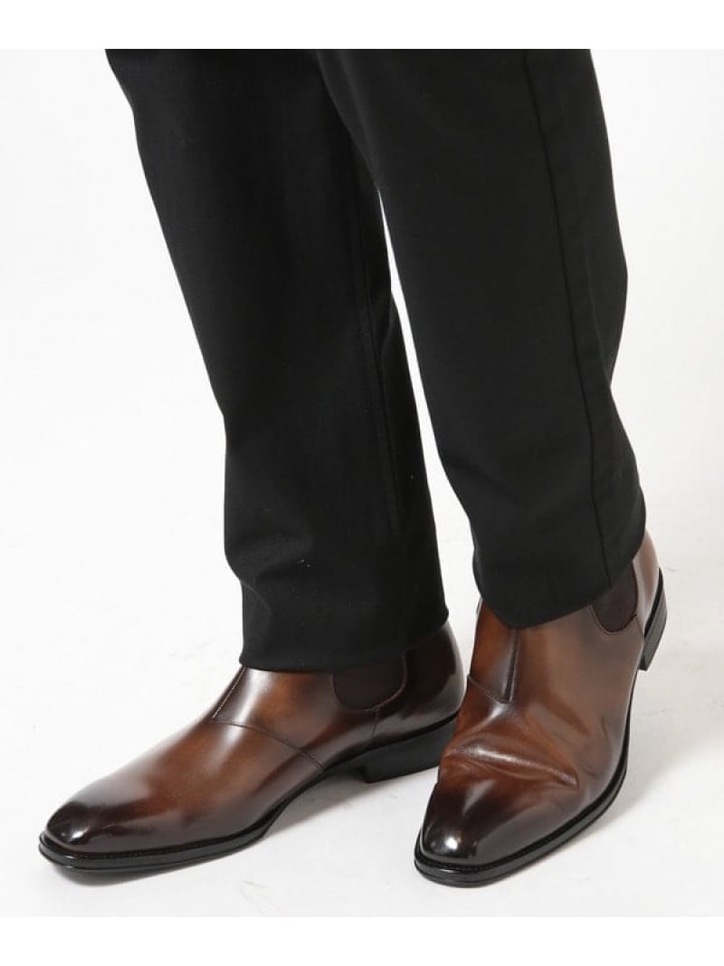 【SALE／20%OFF】MEN'S BIGI サイドゴアリアルレザーショートブーツ メンズ ビギ シューズ・靴 ブーツ ブラウン レッド【RBA_E】【送料無料】